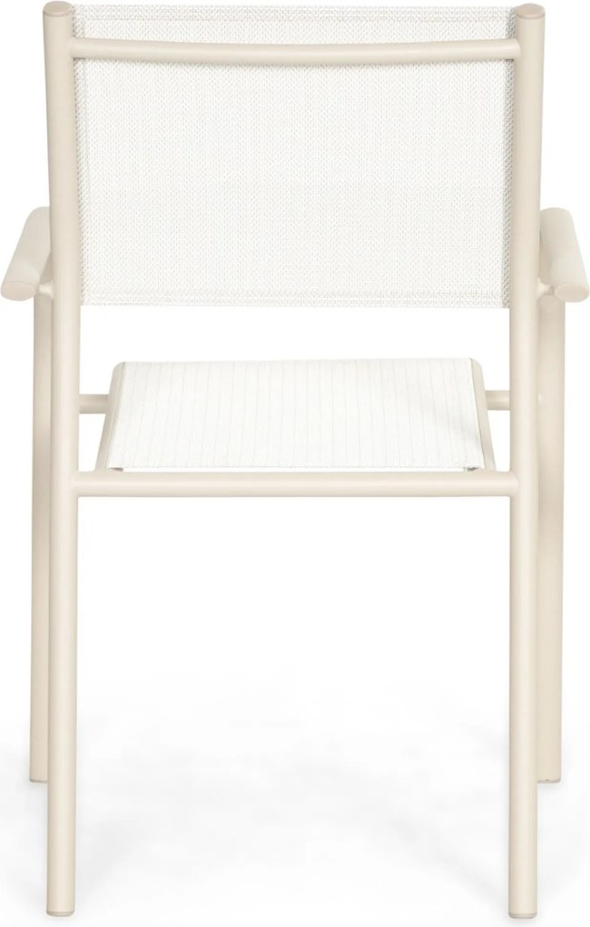 Tuinstoel stapelbaar Aluminium Zand/Beige Presto Brentino