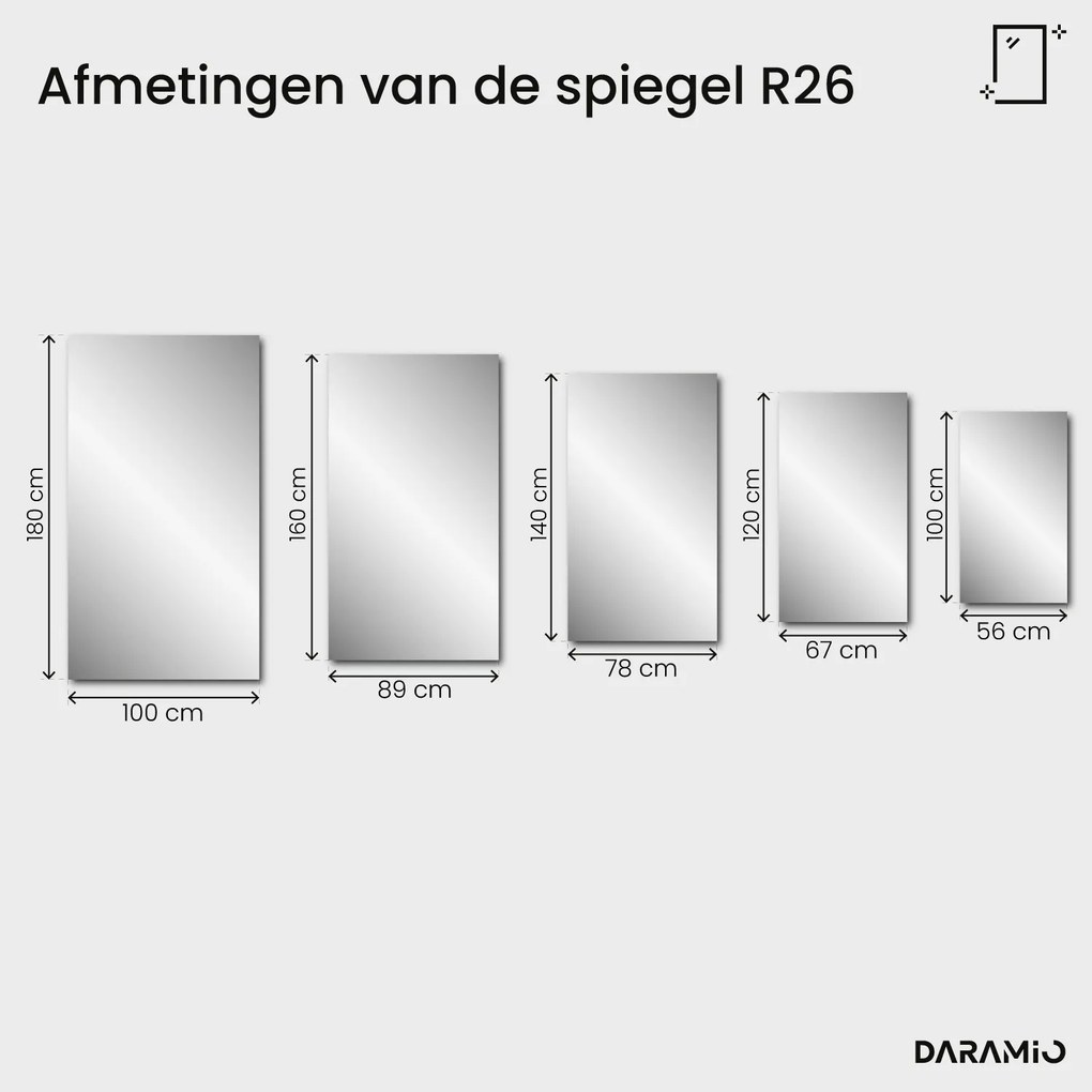 Rechthoekige spiegel met facetrand – Pure Collection R26
