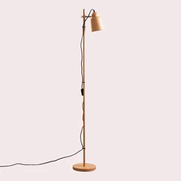 Draaibare Staande Lamp Van Ijzer Charlotte Bruin - Praliné - Sklum