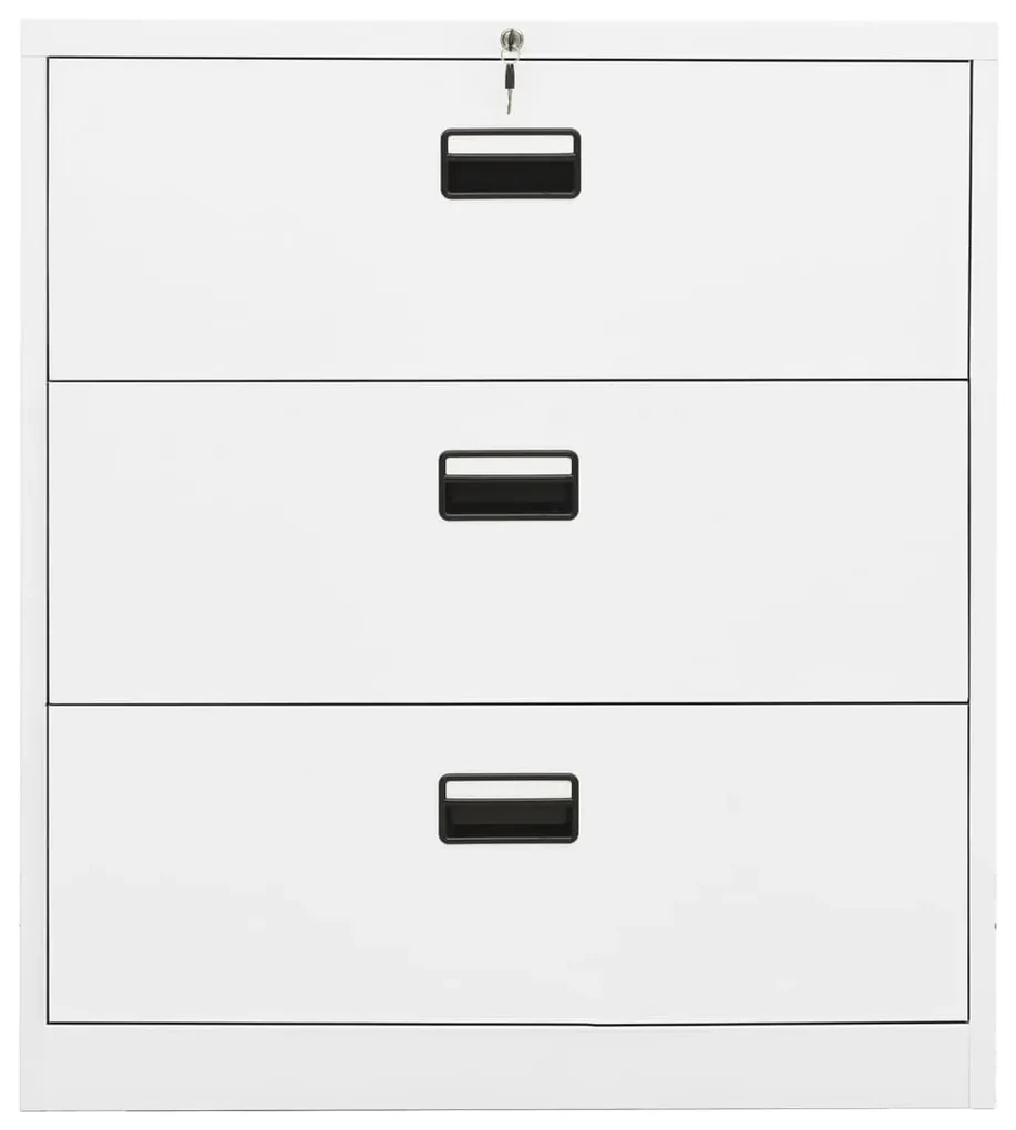 vidaXL Archiefkast 90x46x103 cm staal wit