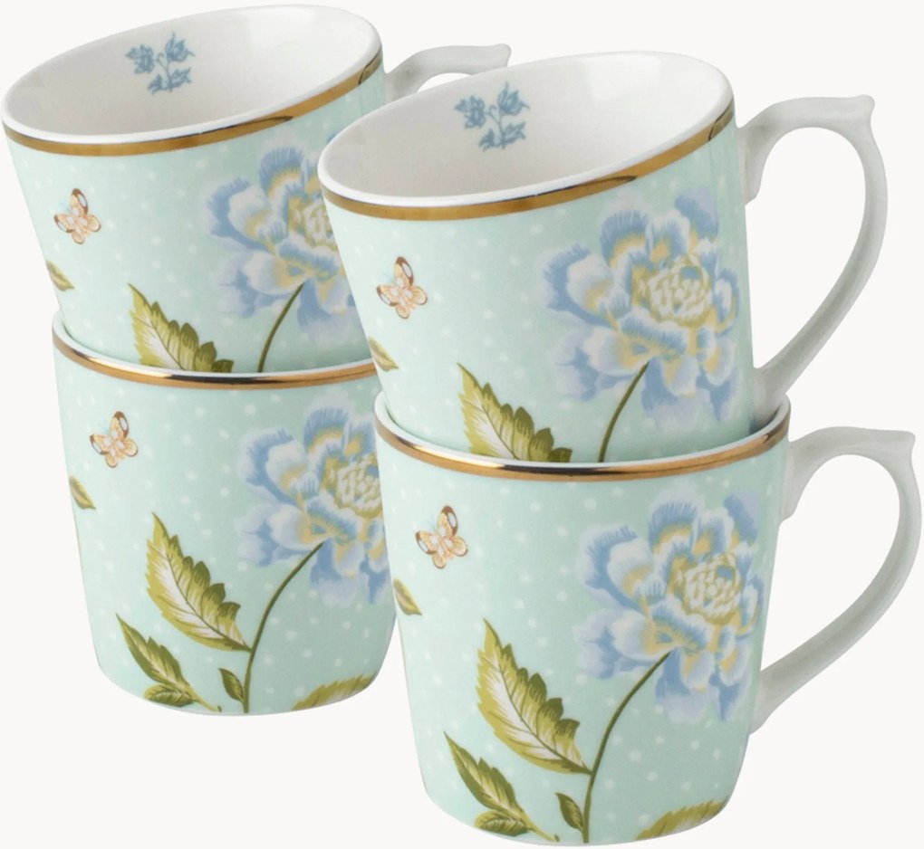 Porseleinen mokken Heritage Collectables, 4-delig