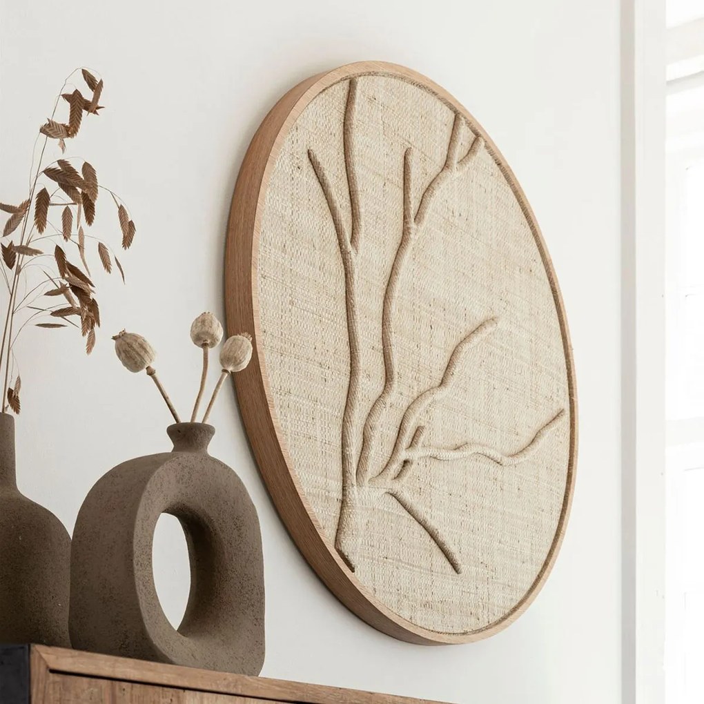 Must Living Jungle Rond Wandpaneel Jute Beige