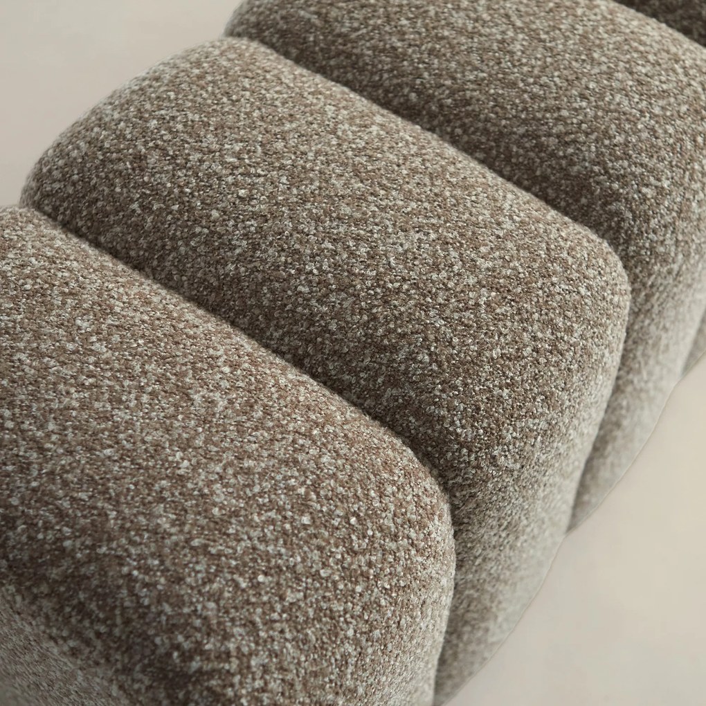 Bankje 160 Cm Taupe Stof