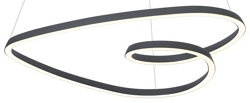 Scandinavische hanglamp zwart 72cm incl. LED 3-staps dimbaar - Circuit