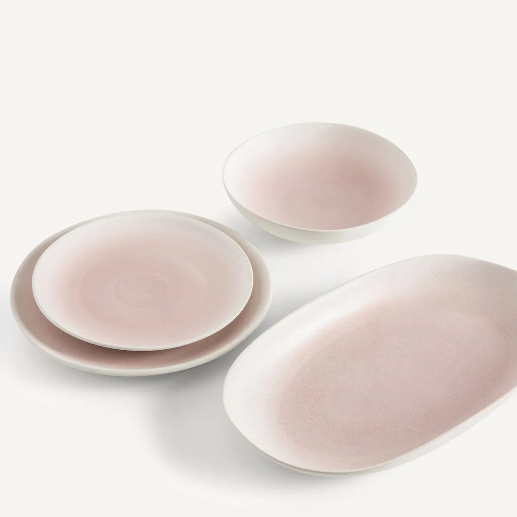 Set van 4 dessertborden in aardewerk Lagos