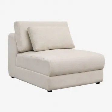 Centrale Module Voor Modulaire Bank Met In Hoogte Verstelbare Hoofdsteun, Bekleed Met Cataline Chenille Chenille Crèmebeige - Sklum