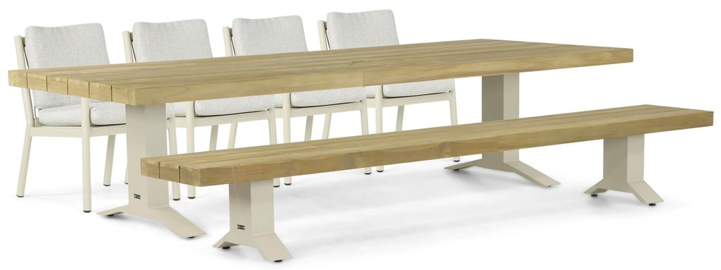 Picknick Set 8 personen 330 cm Aluminium/rope Taupe Coco Sevilla/Superior