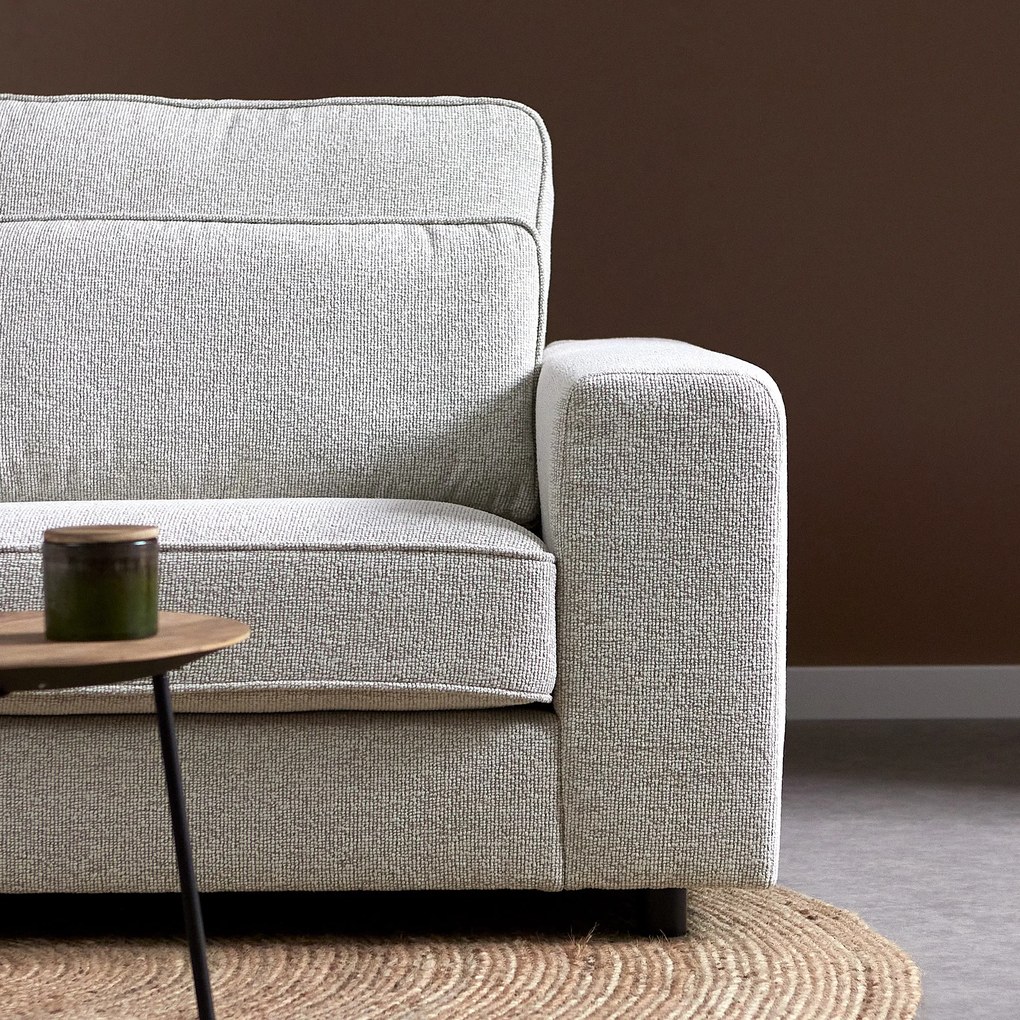 Hoekbank Met Dubbele Rugkussens Beige L
