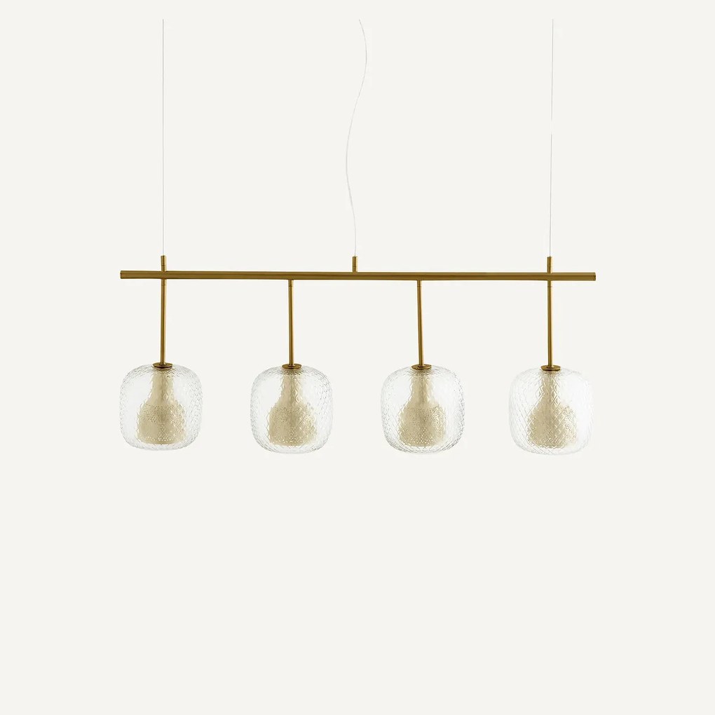 Lijn hanglamp met 4 bollen Mistinguett