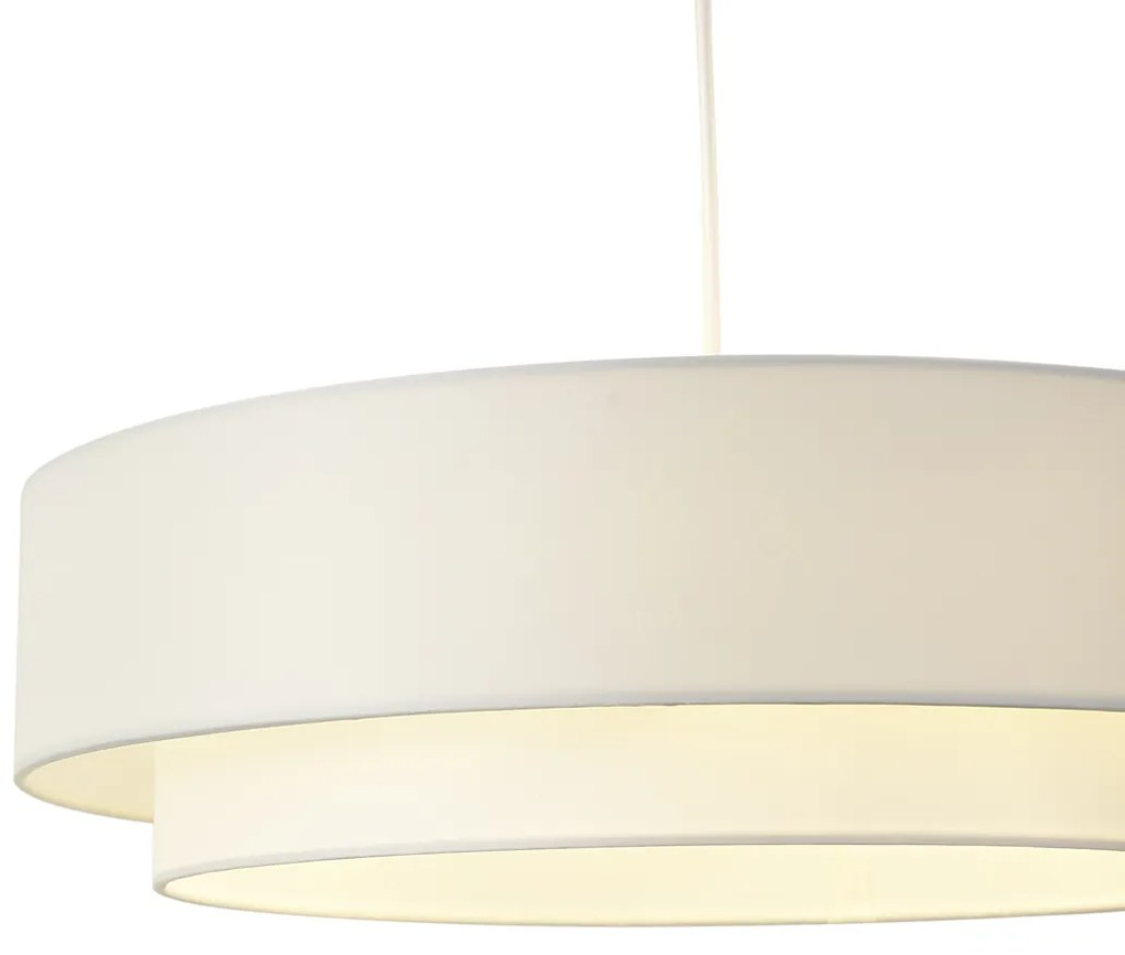 Moderne hanglamp wit 50cm 3-lichts - Drum Duo
