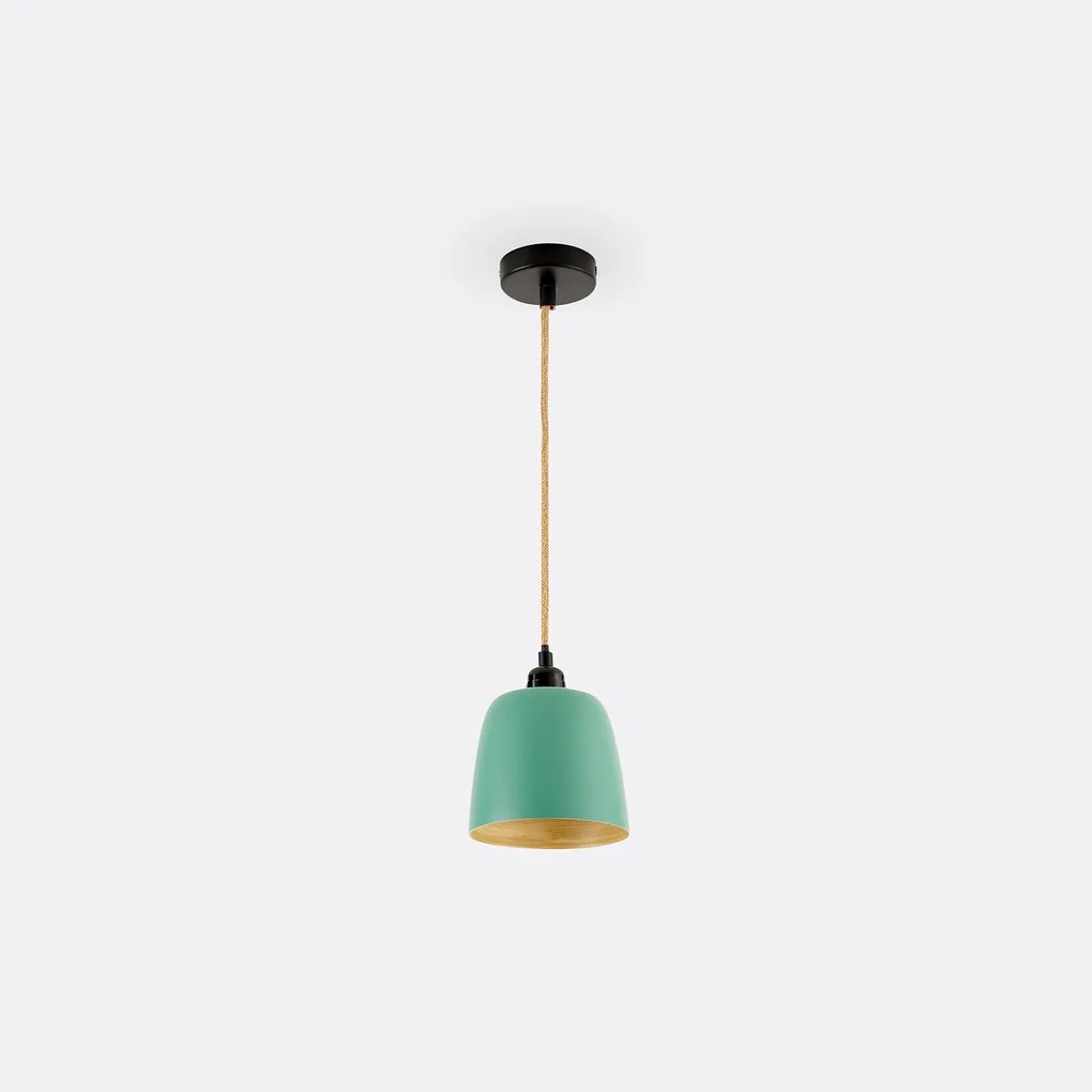 Hanglamp in gekleurd bamboeØ15 cm, Bineta