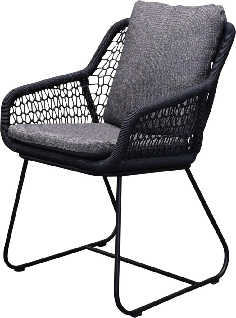 Showroommodel 8 x Savona dining tuinstoel rope antraciet