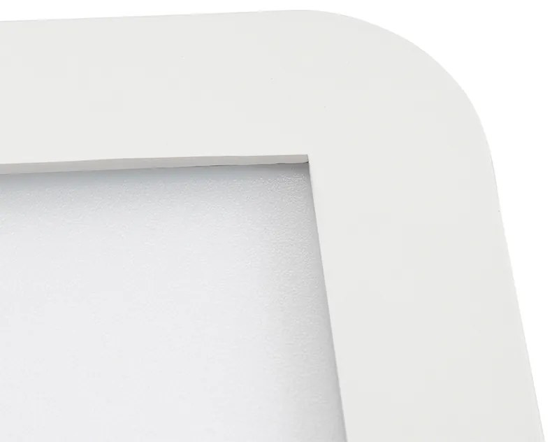 Plafonnière wit 17cm incl. LED 3-staps dimbaar IP44 - Steve Modern IP44 vierkant Binnenverlichting Lamp