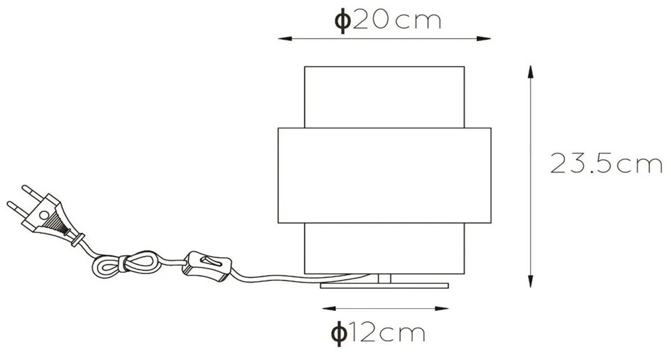 Lucide Firmin tafellamp 20cm 1x E27 goud mat