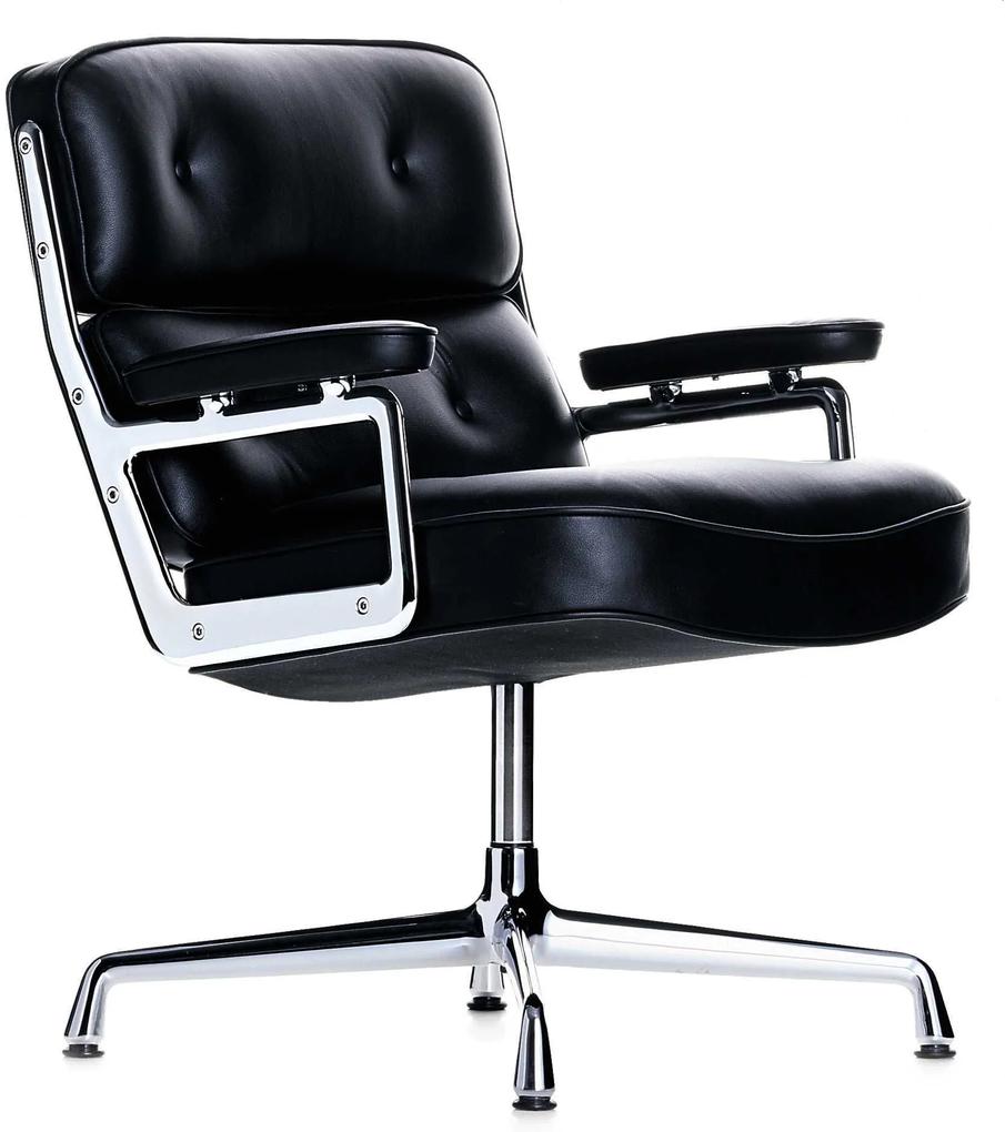 Vitra Lobby Chair ES 108 stoel leer zwart