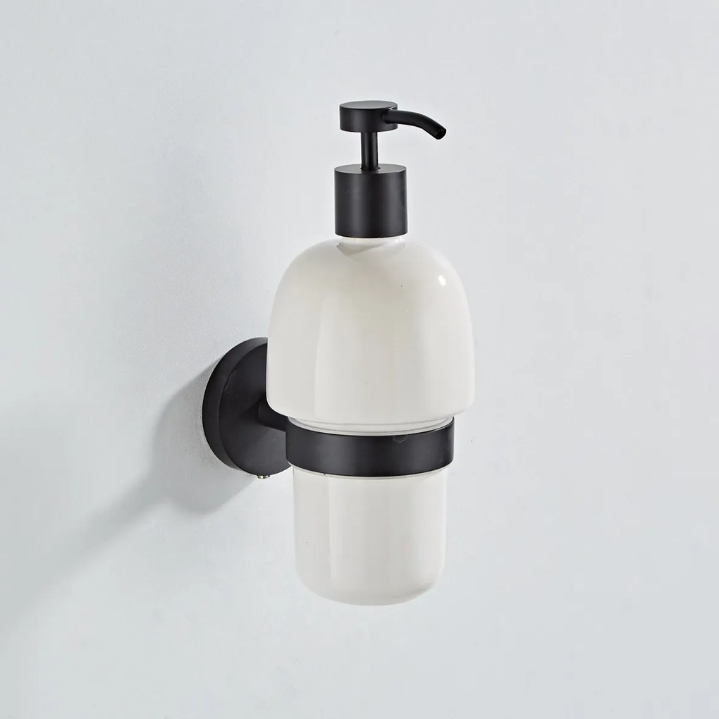 Saniclear Nero zeepdispenser mat zwart