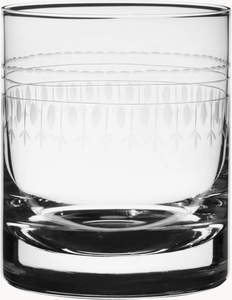 Mondgeblazen kristallen whisky glazen Ovals, 2-delig