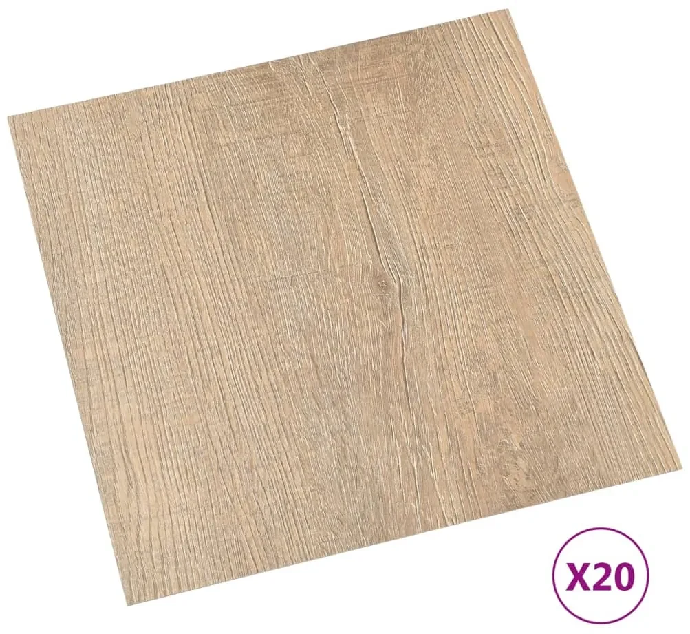 vidaXL Vloerplanken 20 st zelfklevend 1,86 m² PVC bruin