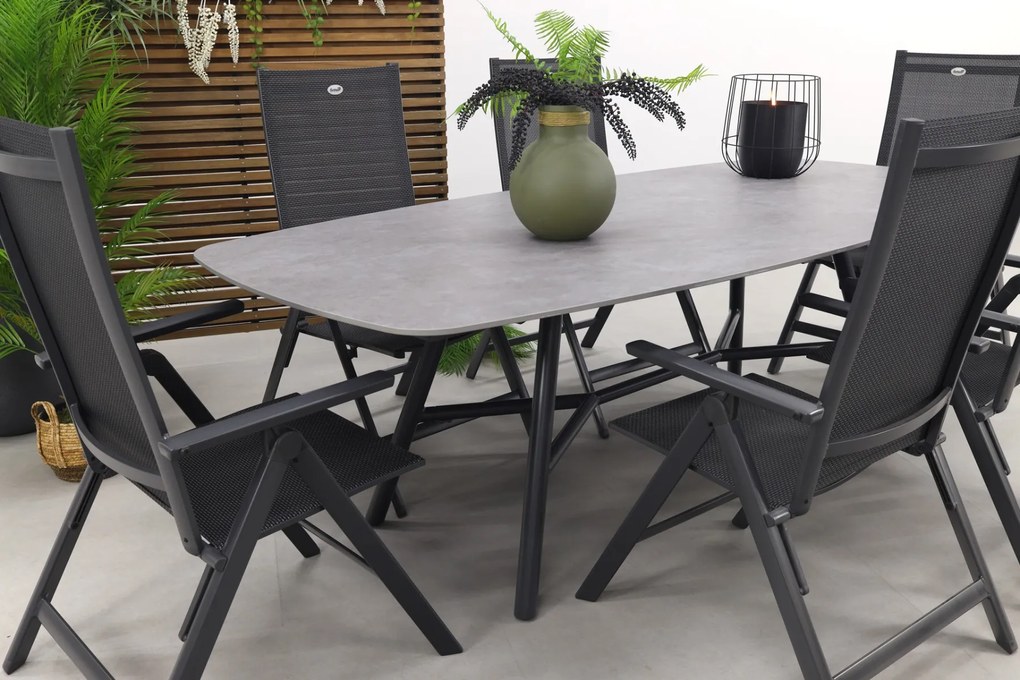 Hartman Napoli/Benevento 240x110 cm. - Deens ovale tuinset - verstelbaar OP=OP