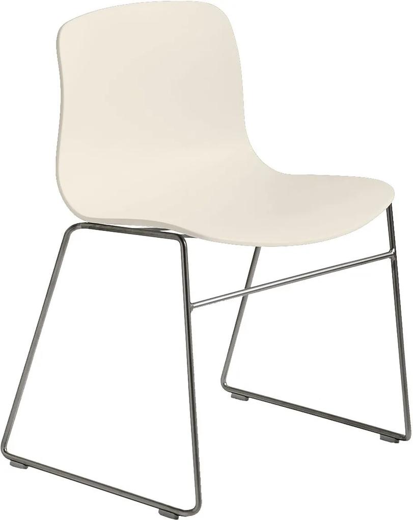Hay About A Chair AAC08 Stoel Met Roestvrijstalen Onderstel Cream White