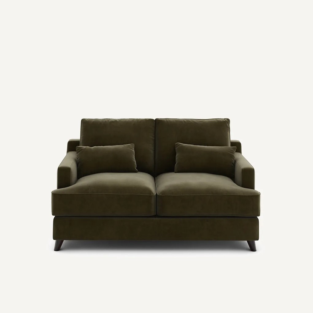 Compacte bank in fluweel, Alwine