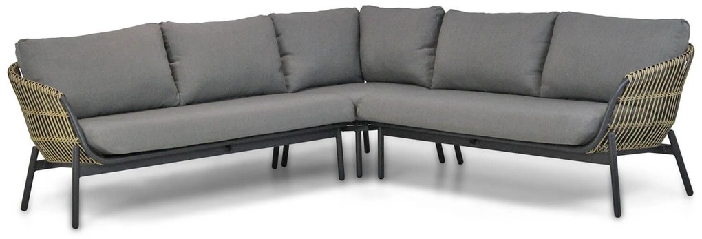 Hoek loungeset 5 personen Aluminium/wicker Taupe Coco Nathan/Ralph