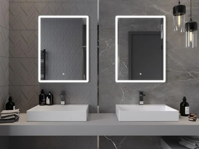 Mexen Navia verlicht badkamerspiegel 60 x 80 cm, LED 6000K, antivapeur - 9803-060-080-611-00