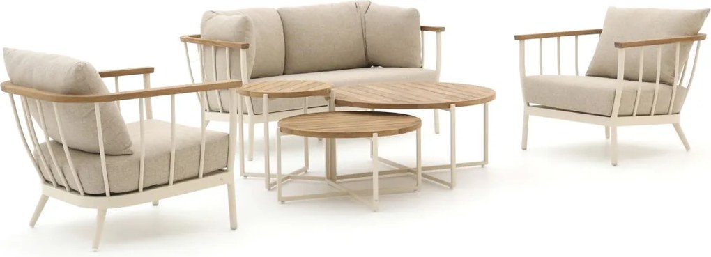 Stoel-bank loungeset Apple Bee | 4 personen | Loungeset Grijs | Aluminium | Kees Smit Tuinmeubelen