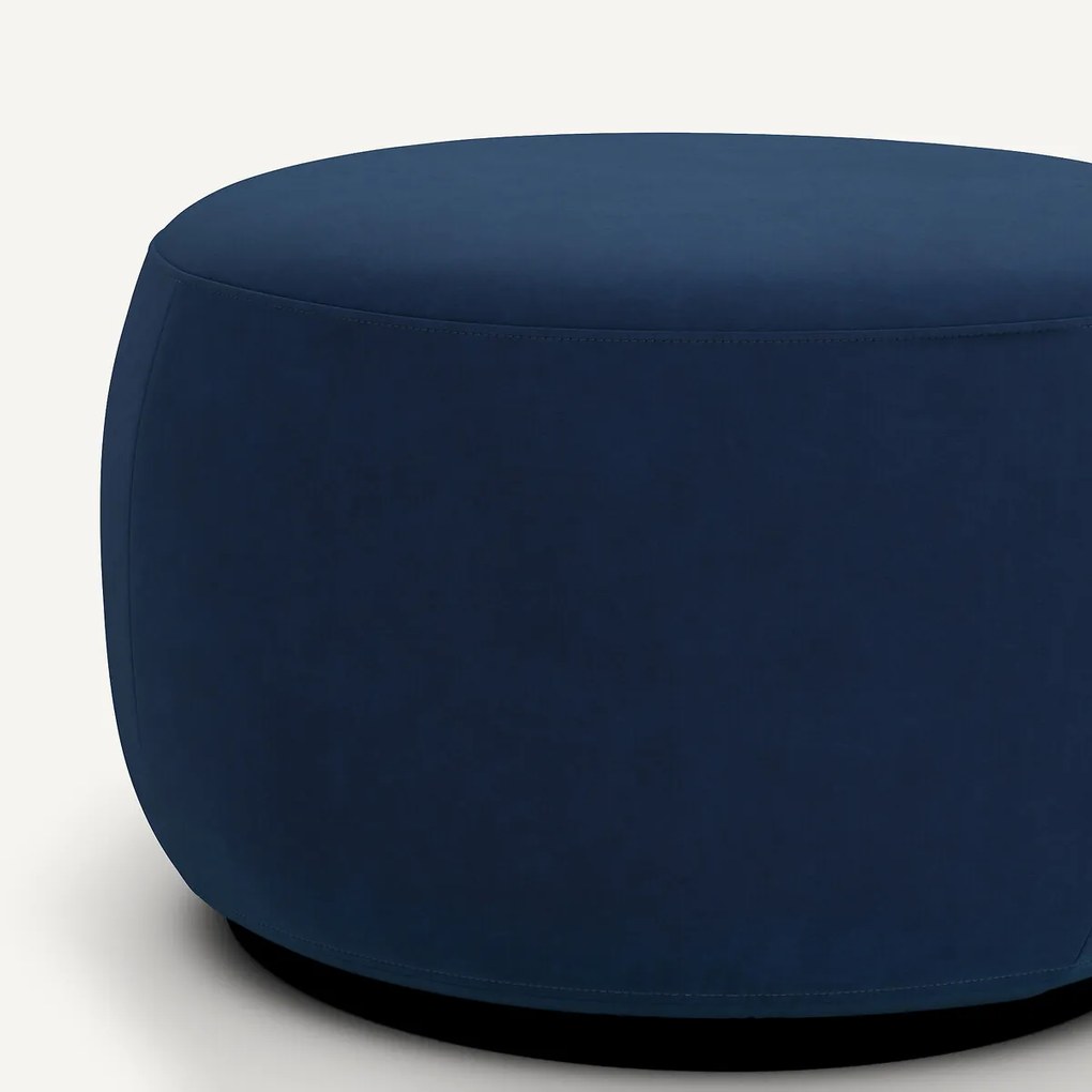 XL poef, in fluweel, Rosebury, ontwerp door Emmanuel Gallina