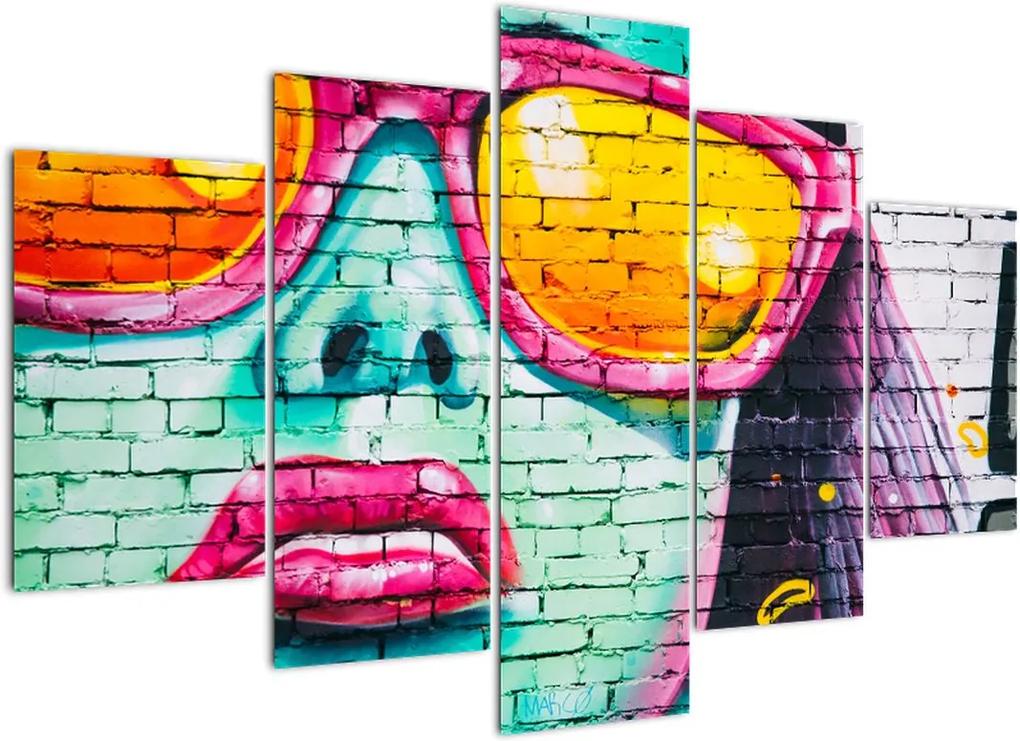 Schilderij - Graffiti (150x105 cm), 40 andere afmetingen