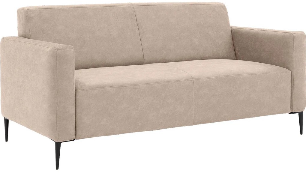 Goossens Bank Key West beige, micro leer, 2,5-zits, modern design