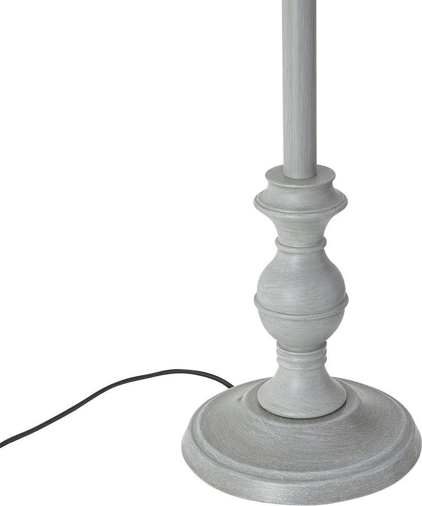 Vloerlamp grijs met beige kap en witte binnenkant 45cm - Classico