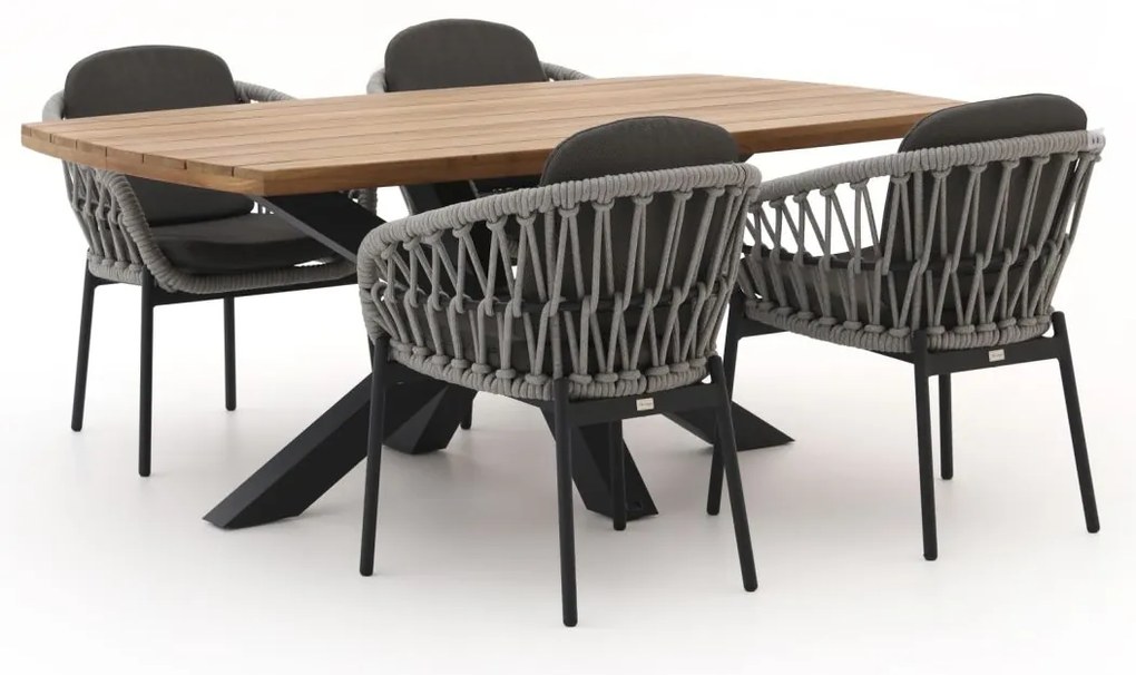 Diningset Bellagio  | 4 personen | Tuinset teakhout | 5-delig | Kees Smit Tuinmeubelen