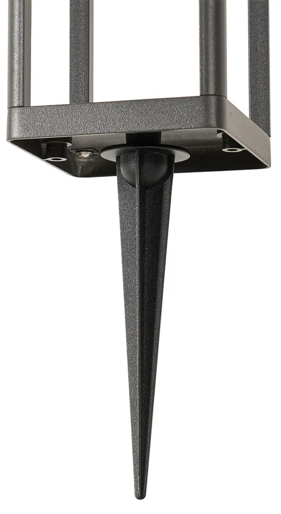 Staande buitenpaal donkergrijs 25 cm met dimlicht en sensor op solar - Sonne