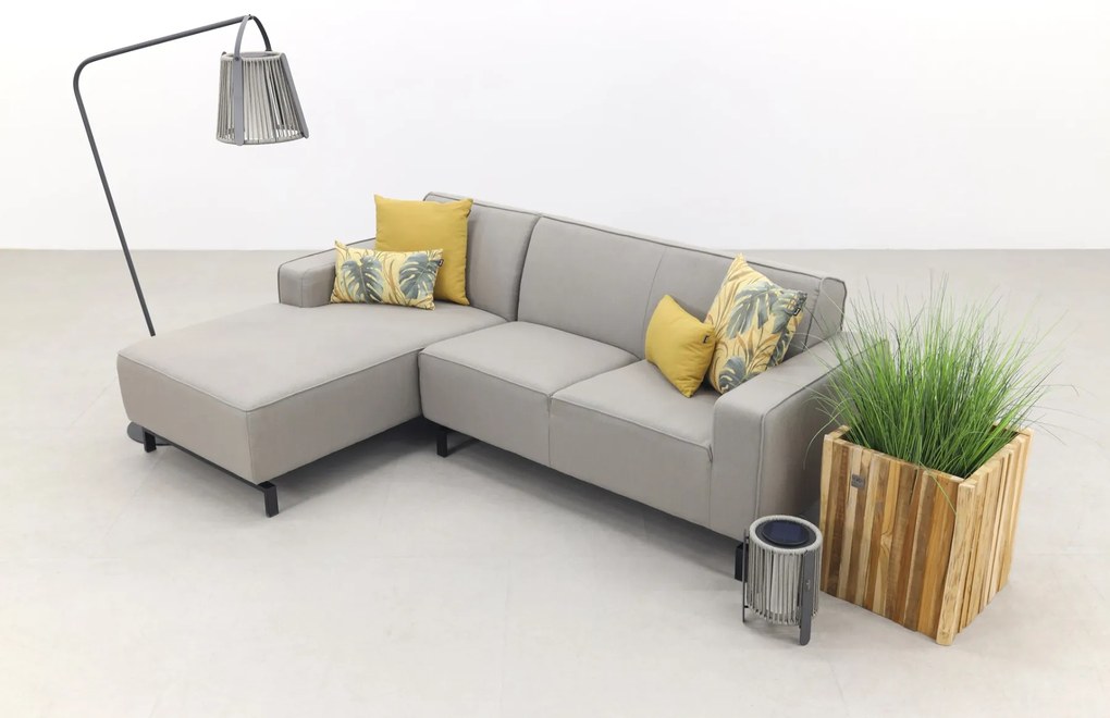 Boavista Sunbrella loungebank chaise longue - Nature Grey - 2-delig - rechts