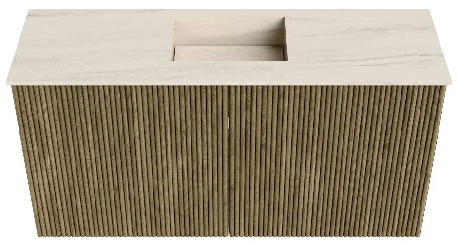 Mondiaz Joya DLux 80cm toiletmeubel dusk met wastafel faye midden zonder kraangat meli