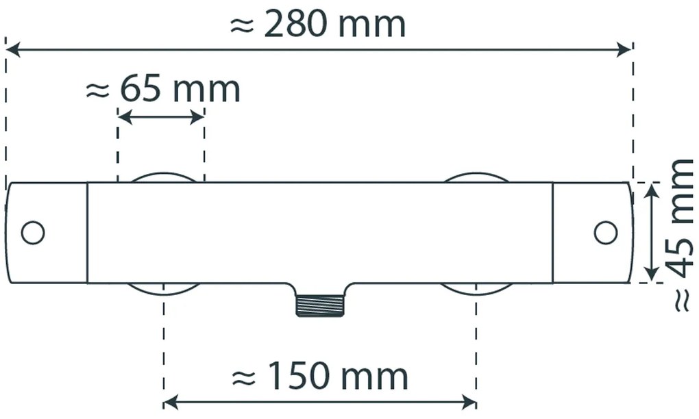 Schutte Vita thermostatische douchekraan chroom