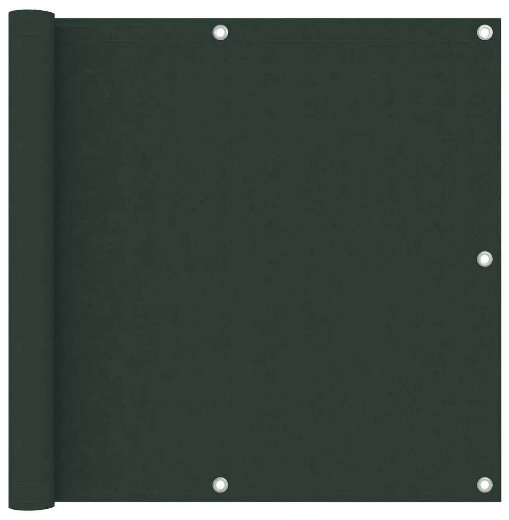 vidaXL Balkonscherm 90x400 cm oxford stof donkergroen