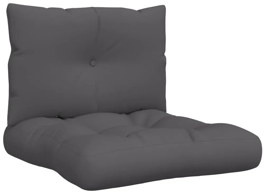 vidaXL Bankkussens pallet 2 st stof antraciet
