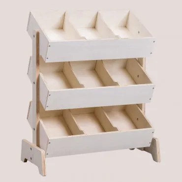 Speelgoed Organizer Van Grenenhout Yerai Kids Natuurlijk Hout - Sklum