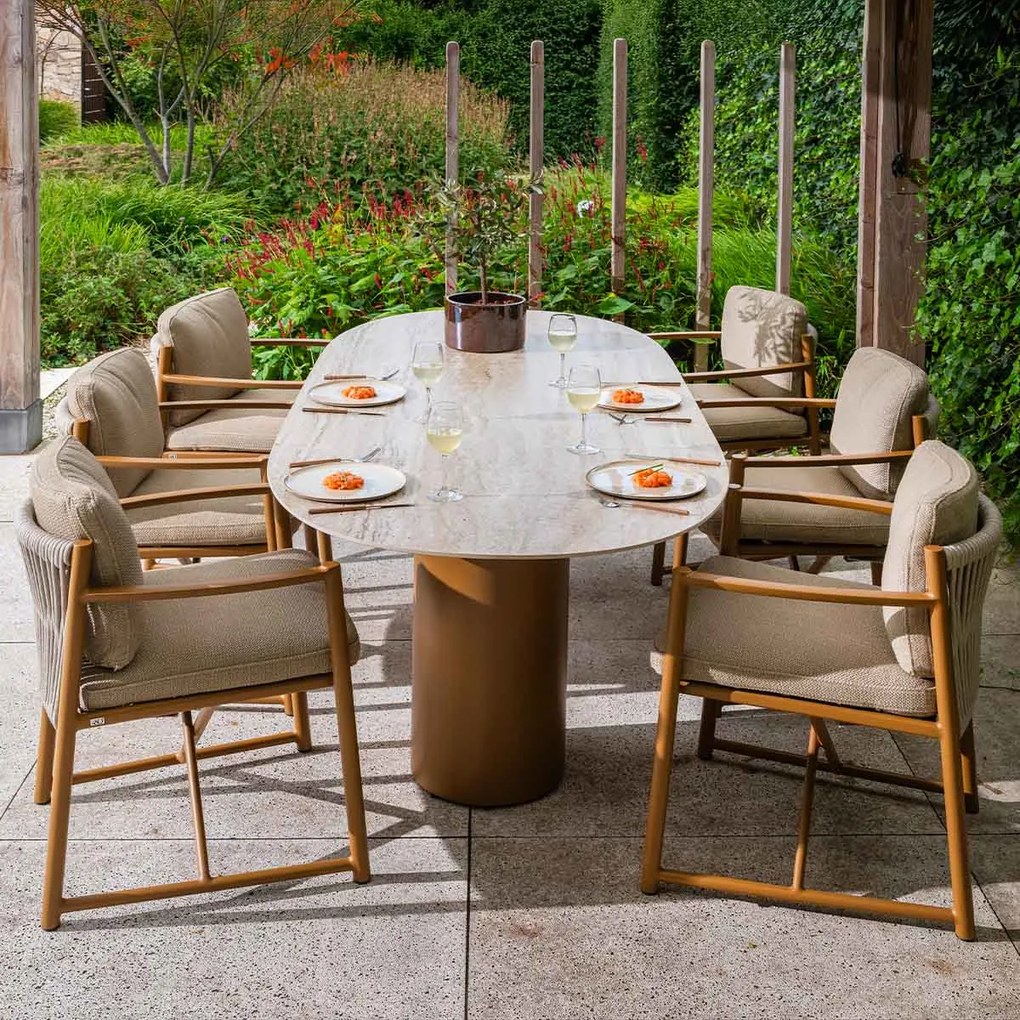 4 Seasons Colorado tuintafel 240 x 105 cm ovaal - amber