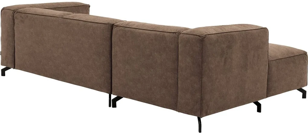 Goossens Bank Calvin bruin, micro leer, 2,5-zits, modern design