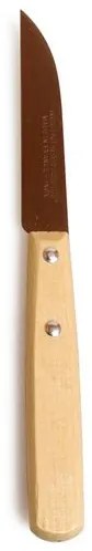 Schilmesje gebogen, Nogent, beukenhouten handvat, 18 cm