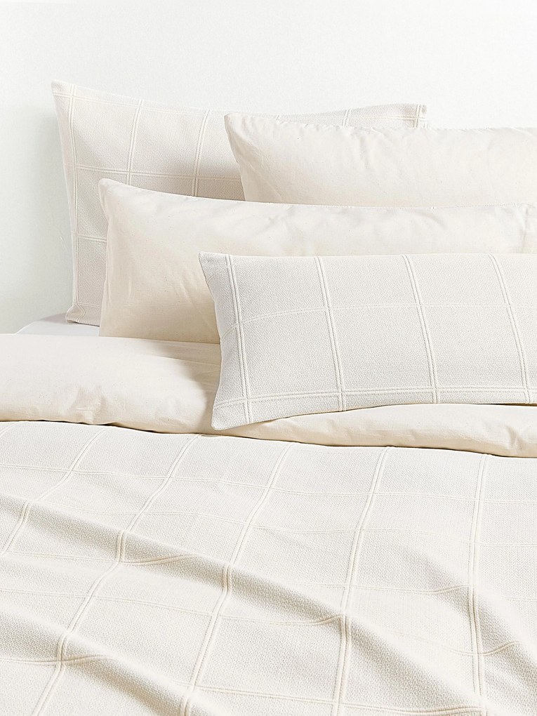 Dekbedovertrek Vivienne met getuft ruitpatroon