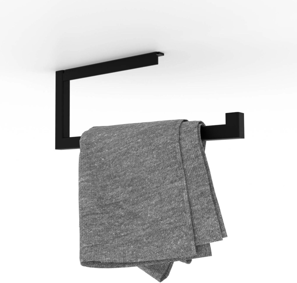 Looox Roll Handdoekhouder 35x14 cm Mat Zwart