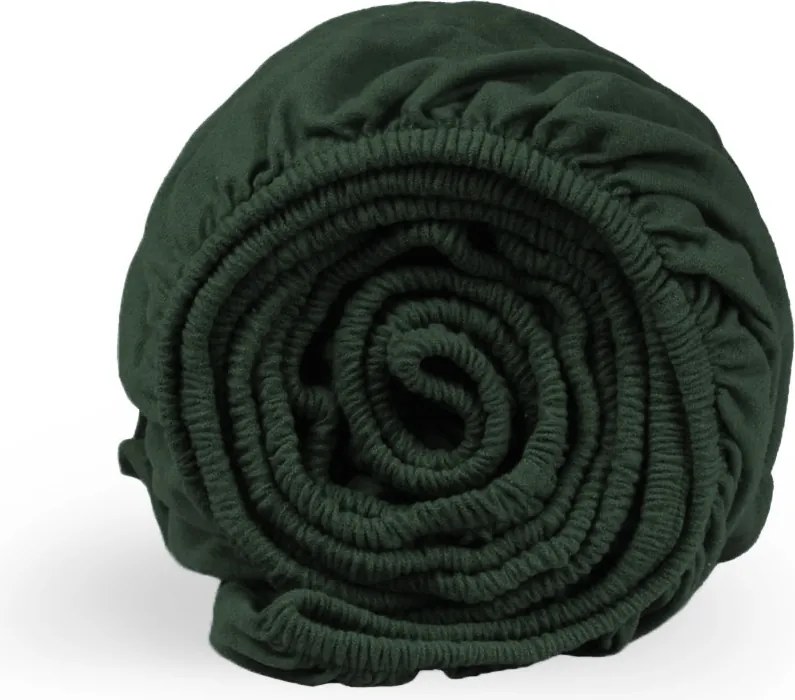 Hoeslaken Jersey – 100% katoen – 90×200 – donker groen