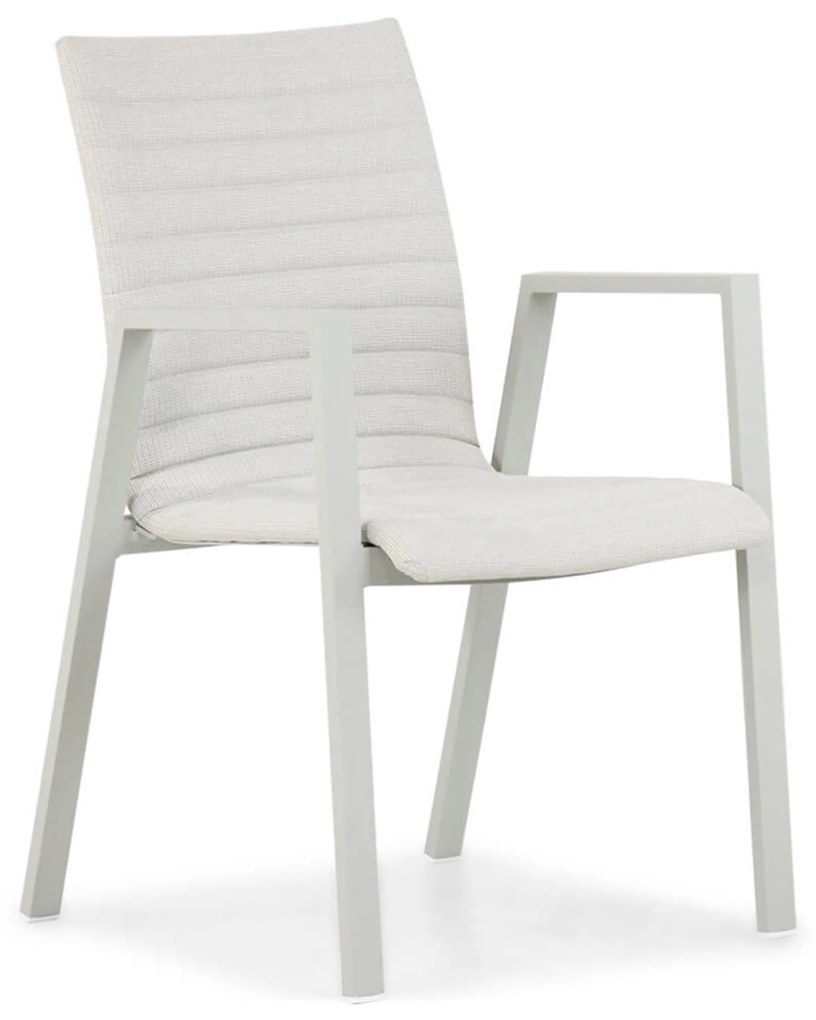 Tuinset Ronde Tuintafel 6 personen 180 cm Aluminium/textileen Taupe Osmen Joliet/Fungo