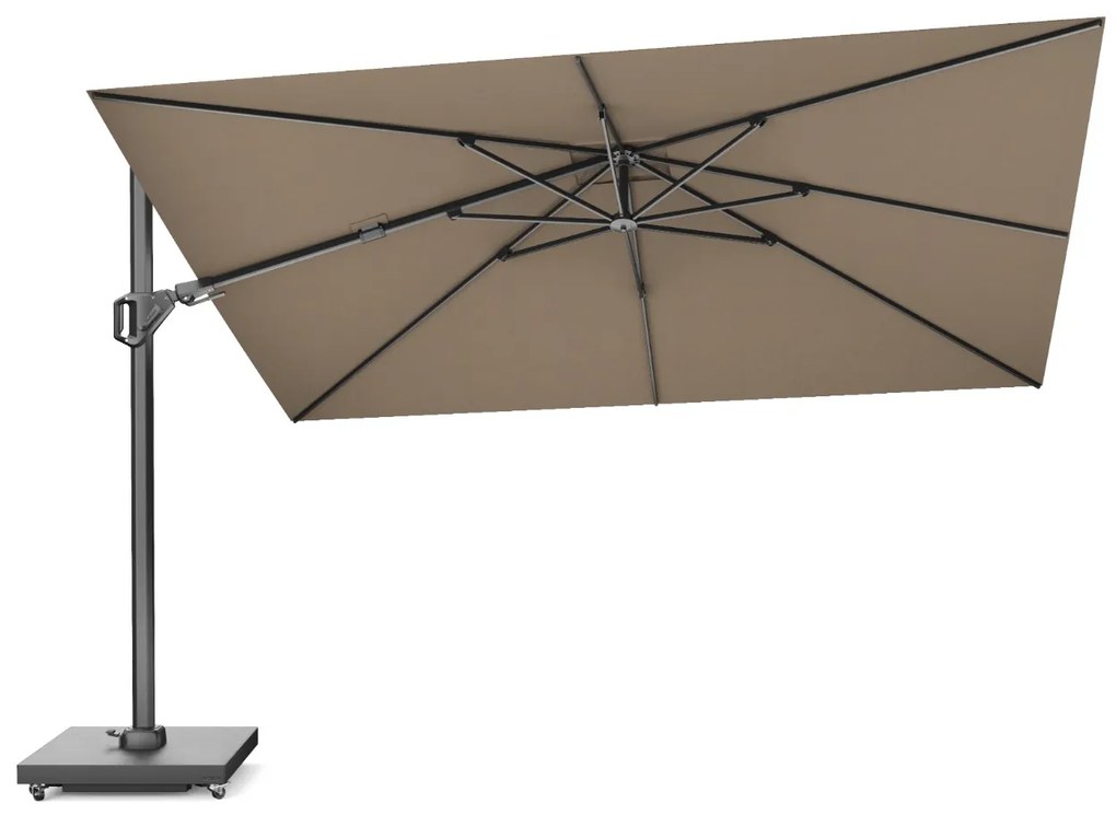 Zweefparasol  2.6x3.5m T2 premium (excl. voet) Taupe-naturel-bruin Platinum Challenger