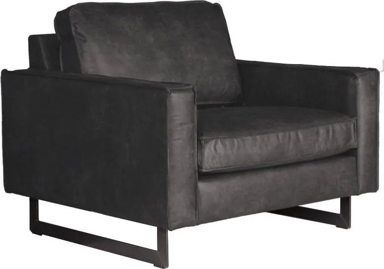 Loveseat - Riverdance - leer Colorado antraciet 01