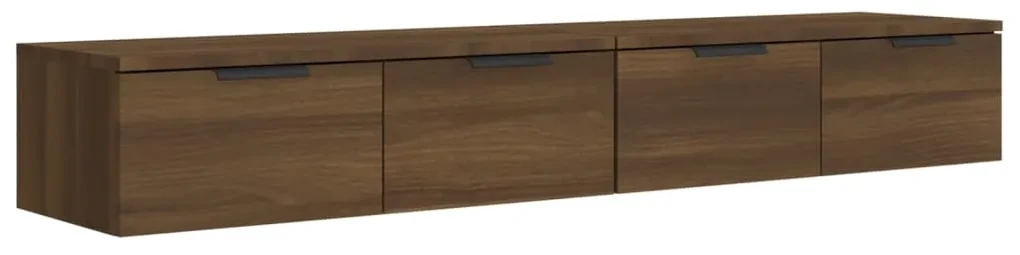 vidaXL Wandkasten 2 st 68x30x20 cm bewerkt hout bruineikenkleurig